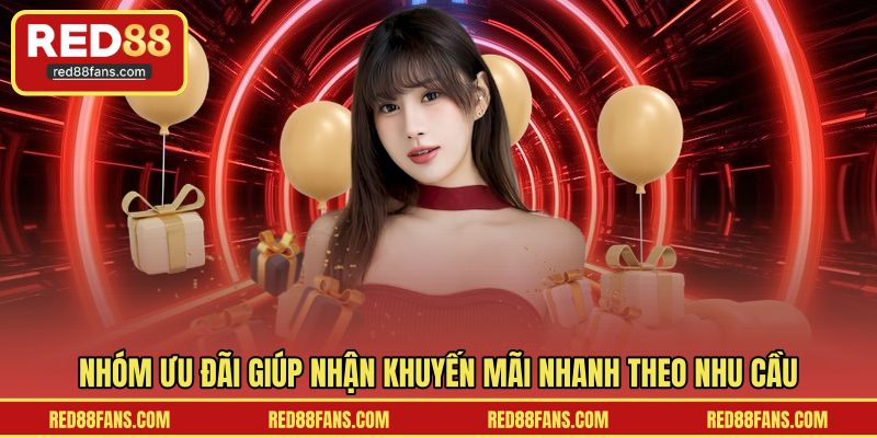 Nhóm ưu đãi giúp nhận khuyến mãi nhanh theo nhu cầu